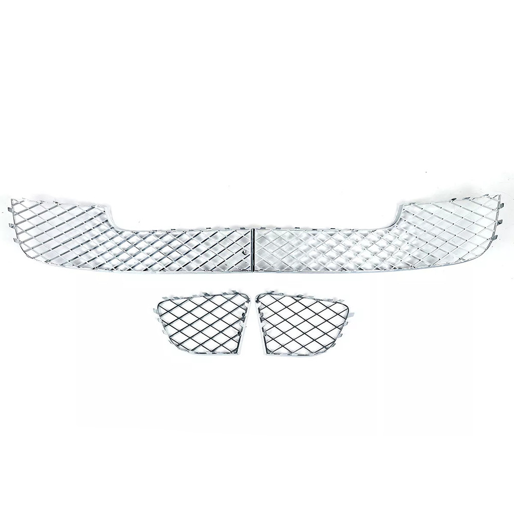 NEW 4PCS Chrome Bumper Lower Mesh Grille For Bentley Continental Gt Gtc 2012-15