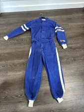 RJS Racing Equipment Black Suit Mens Size Youth Itex Banox FR3 Flame Resistant