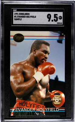 1991 Ringlords Evander Holyfield #1 Sample SGC 9.5