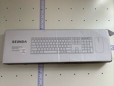 Seenda Wireless Bluetooth Keyboard Mouse Multi-Device White Rose Gold