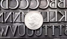 Metal Letterpress Printing Type   36pt Bulfinch    D58  14#