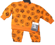 Pumpkin Halloween Set Baby SweatSuit Shirt and Pants 0-3 Months