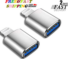  Apple Mfi Certified Lightning Male to USB Female Camera Adapter,