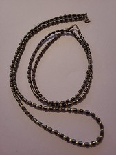 2 Hematite Beaded Necklaces 24" Promotes Healing Stones