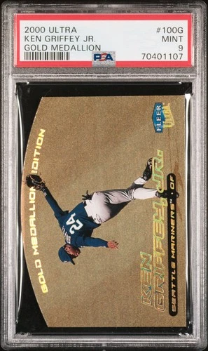 2000 Ultra #100G Ken Griffey Jr. Gold Medallion PSA 9 POP 9