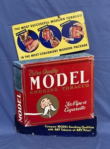 Model Tobacco stand-up sign 1930s - Rare