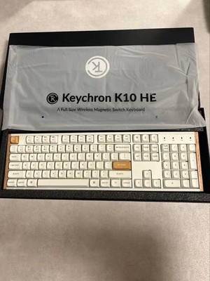 Keychron K10 HE Wireless TKL Custom Magnetic Switch Tastatur weiß unbenutzt