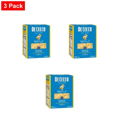 De Cecco Pasta, Rigatoni, Semolina, 1 Lb, 16 Oz - 3 Pack