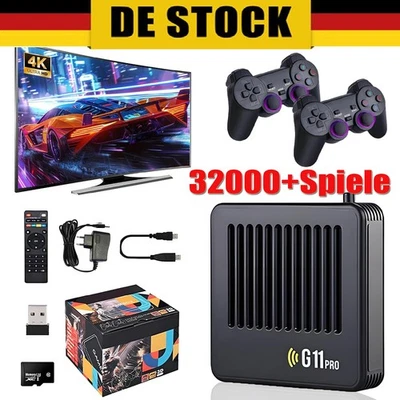 MARKENLOS NEU G11 Pro Retrowave Retro Gaming 64GB Box TV 4K Game Konsole 32.000 Spiele DE