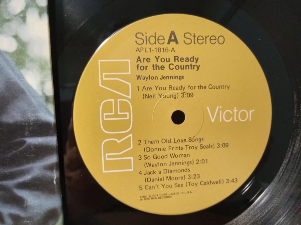 Waylon Jennings - Are You Ready For The Country, LP NM/EX, RCA APL1-1816 - Image 2 of 4