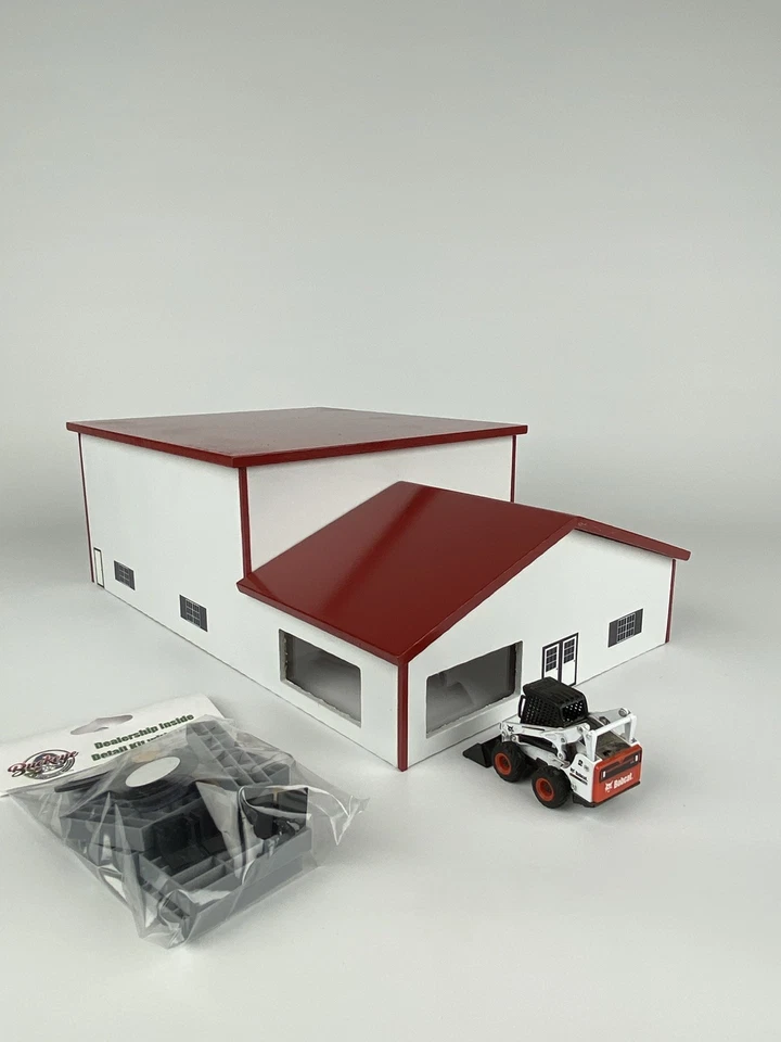1/64 Farm Dealership Shop Building 50x80 White Sides Red Roof. Lights Up! - Image 4 of 4