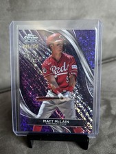 2024 TOPPS CHROME BLACK #92 MATT MCLAIN PURPLE DIAMOND REFRACTOR /150 Reds