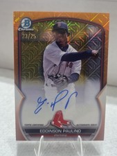 2023 Bowman Chrome  Eddinson Paulino Orange Mojo /25 Auto SSP