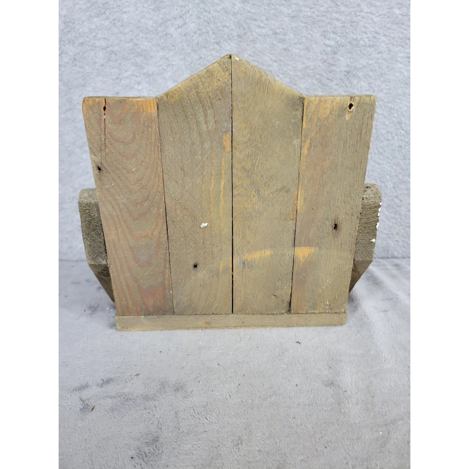 Estante de ángel de madera rústico decoración de pared trompeta querubín Shabby Chic casa de campo Foto 4 de 4