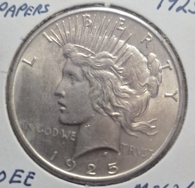 1925 P Peace Dollar - MS++ - Uncirculated Plus Plus ROEE