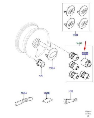 LR RANGE ROVER EVOQUE L551 Radmutternschlüssel-Adapter LR116679 NEU ORIGINAL
