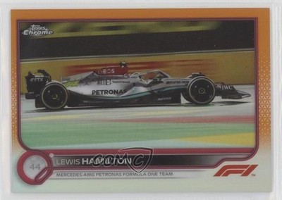 2022 Topps Chrome Formula 1 F1 Cars Orange & Red Refractor Lewis Hamilton n0c