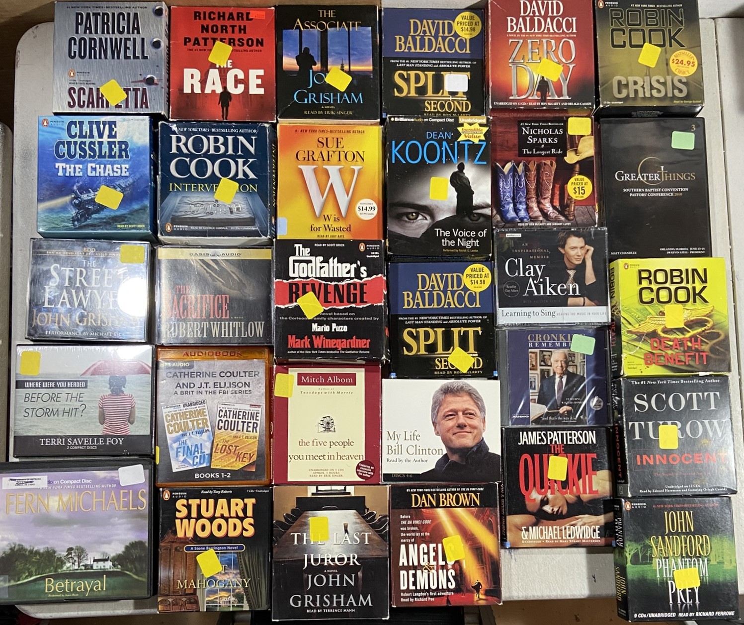 Mixed Wholesale Lot of 47 Audiobooks on CD Thriller+Mystery+Drama+Suspense+Etc