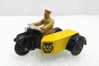 Dinky Toys 44B Vintage AA Patrol Man on Motorcycle & Sidecar - 1/43? -  (347)