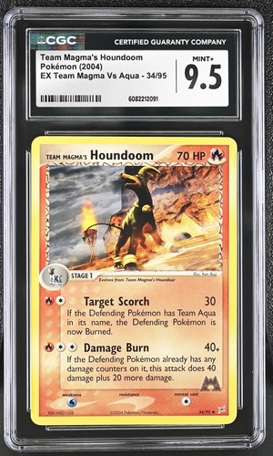 Team Magma's Houndoom graded CGC 9.5 for sale on eBay