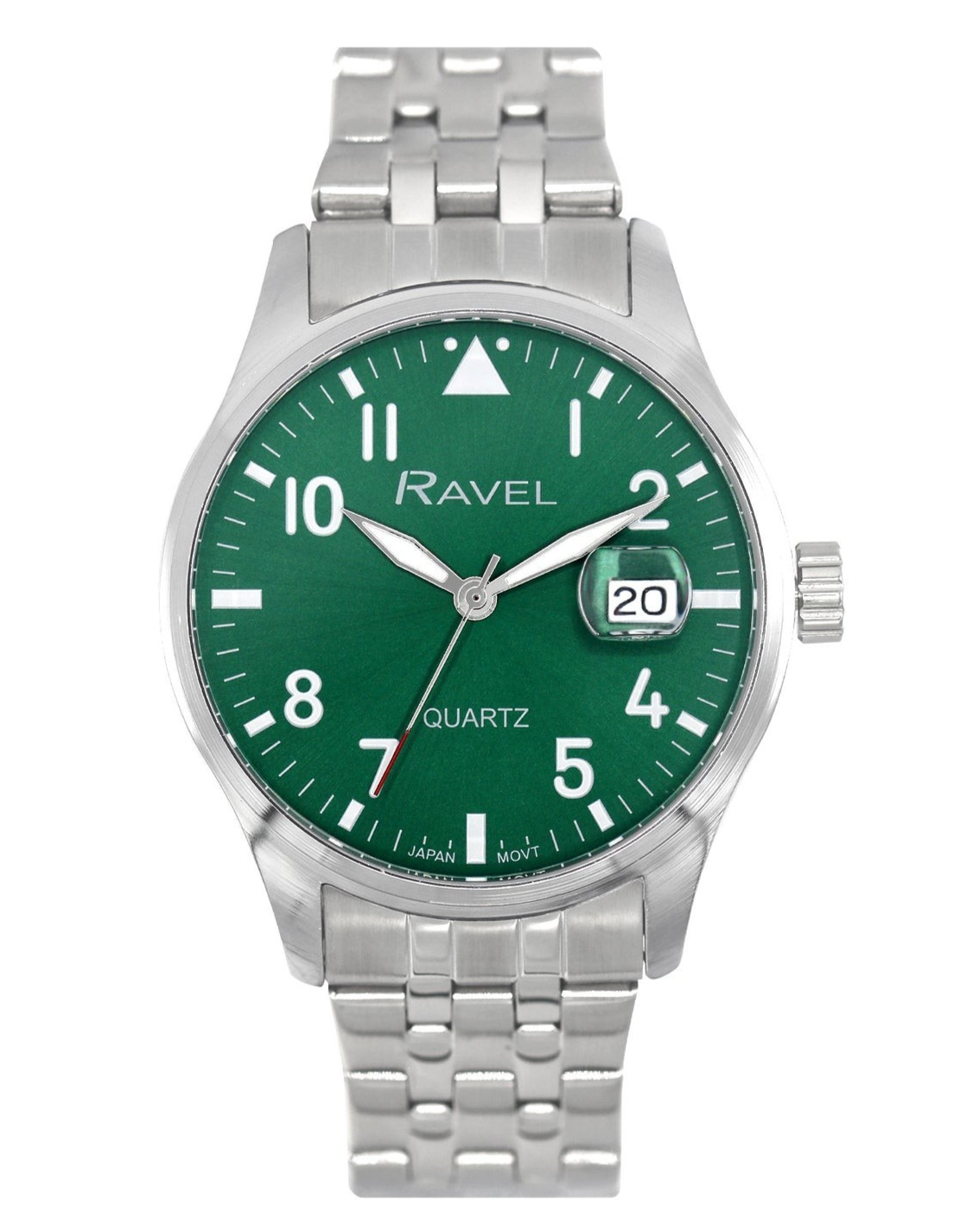 Gents 3 ATM Easy Read Watch with Date & Modern Print Dial By Ravel RPD-002MB