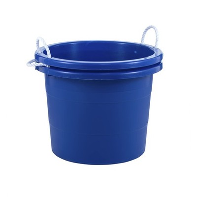 United Solutions Easy-Access Storage Rope Handle Tub 19 Gallon Blue 2 Pack