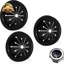 3" Garbage Disposal Splash Guard Rubber Sink Drain Insert Black 3pcs
