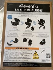 Evenflo Shyft DualRide Infant Seat/ Stroller Combo With Base Vehicle Boone Gray