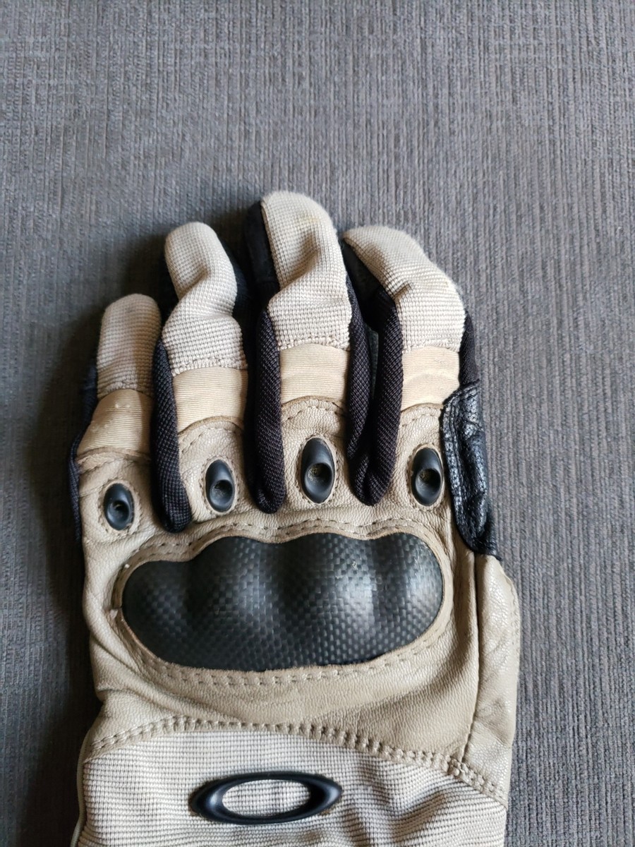 Oakley Factory Pilot Tactical Glove Carbon Knuckles Tan Clean XL