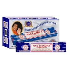Nag Champa Incense Sticks 12 Pack 15g for Relaxation, Meditation, Peace
