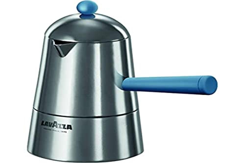ILSA Carmencita, Caffettiera in alluminio, Manico blu, Tazze 1, Argento - NUOVO 