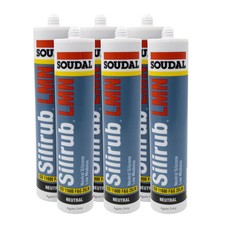 Bulk Soudal Silicone Sealant Slirub LMN All Purpose Ext Low Mod Neutral Cure