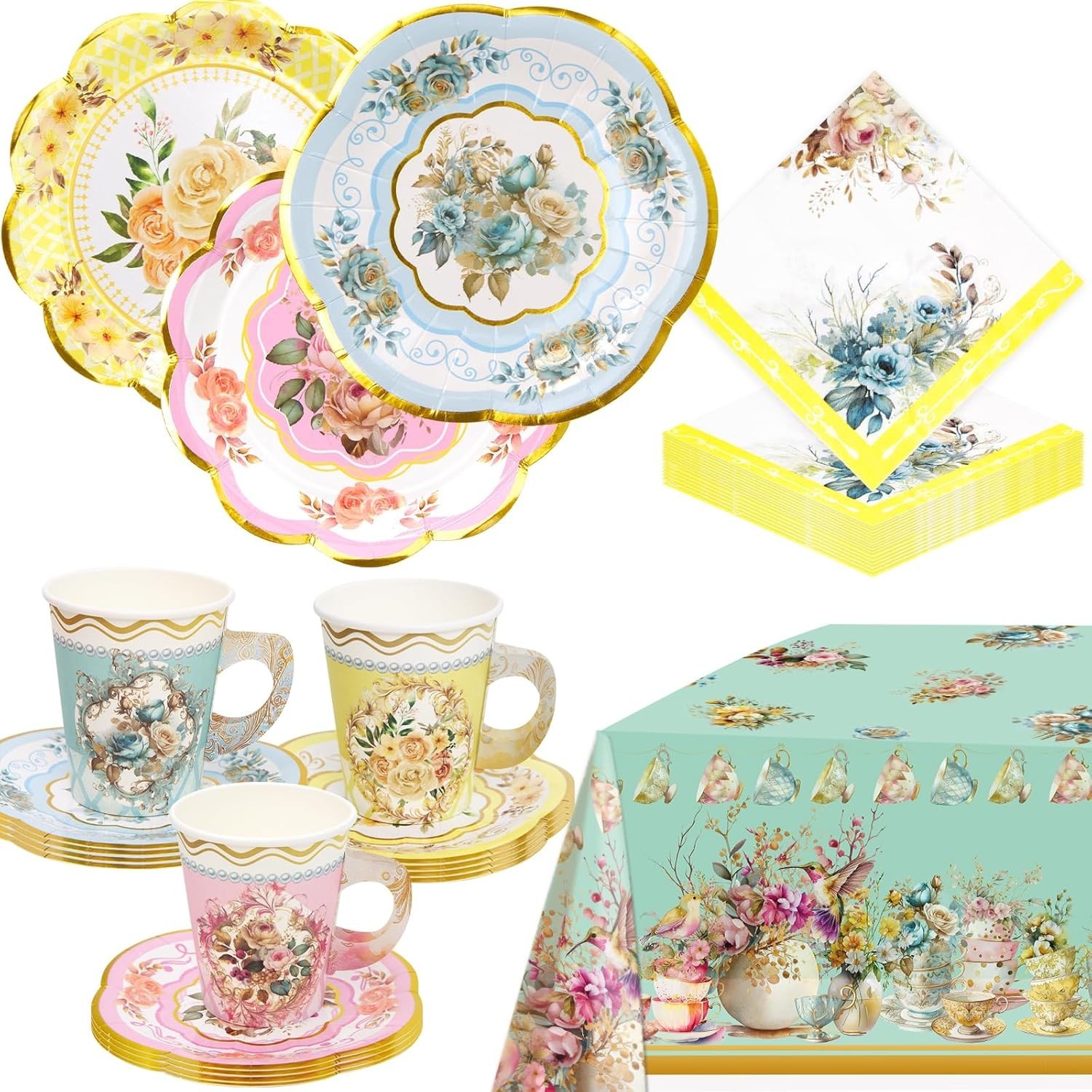 Tea Party Decorations 24 Guests Pape...