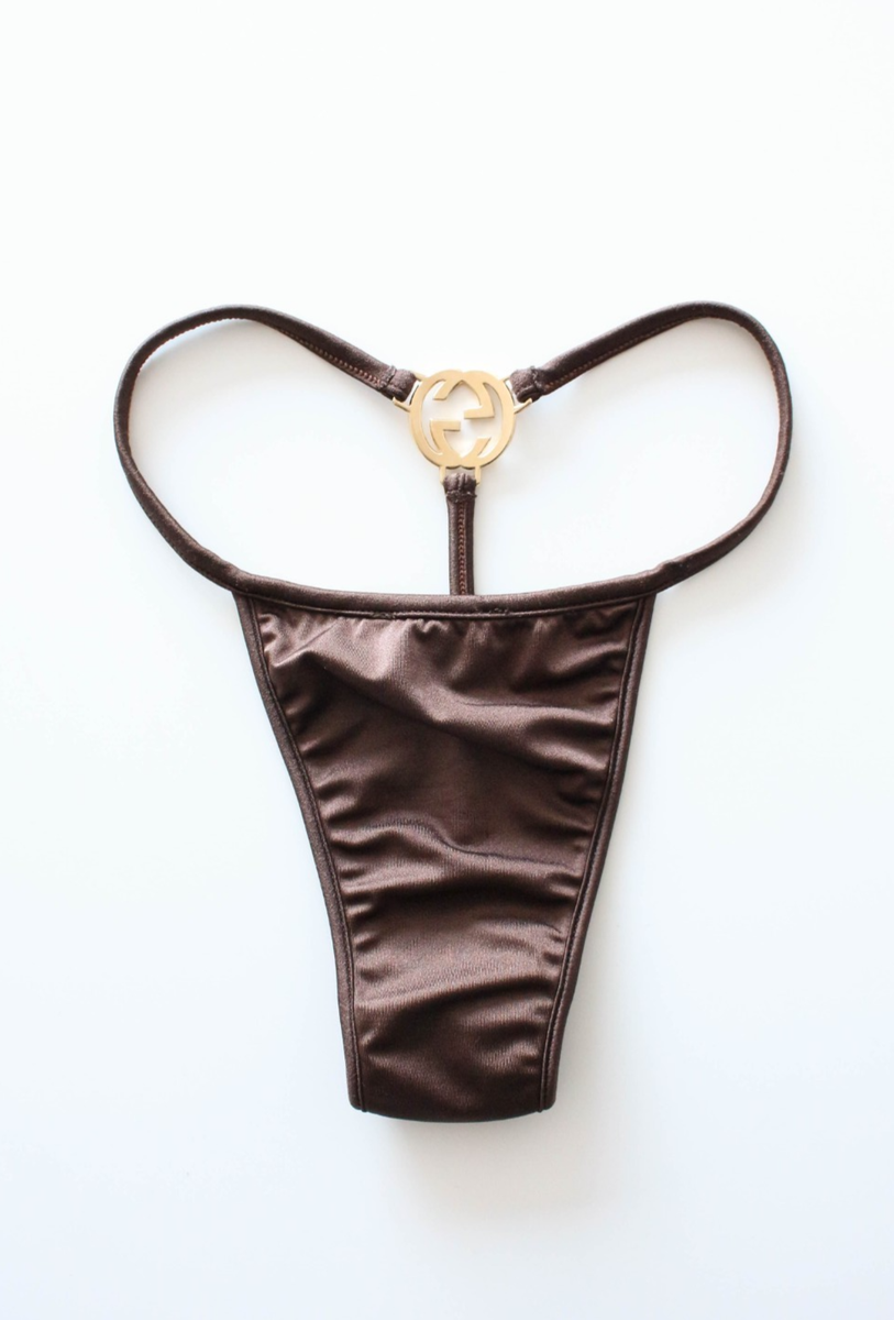 Gucci by Tom Ford S/S97 Metal GG Logo G String Thong