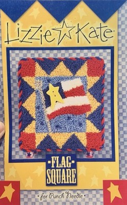  Flag Square  By Lizzy Kate Punch Needle #PN013 3 Strand Thread List