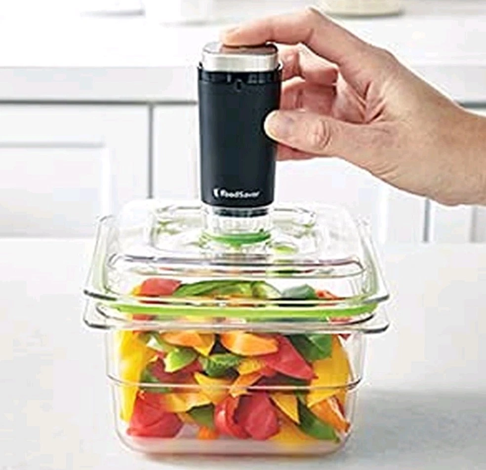 FoodSaver KitHandheld Vacuum Food Sealer Machine Cordless Black And Extras NIB
