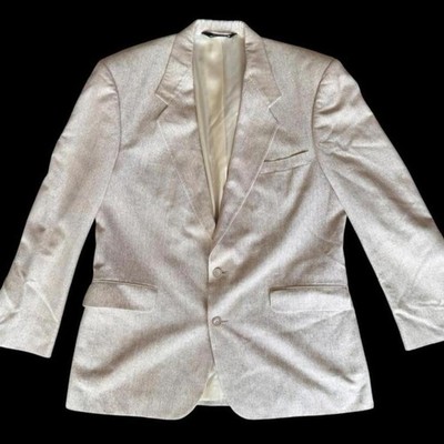 John Alexander Cream linen blazer with subtle texture size L
