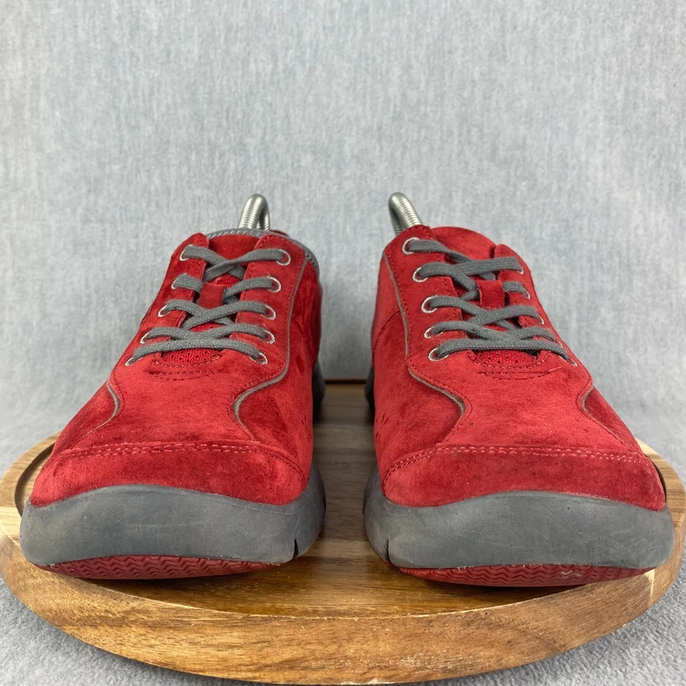 Dansko Elise Shoes Womens Size 10.5 Red Sneakers Suede Slip On Oxford Comfort - Image 3 of 4