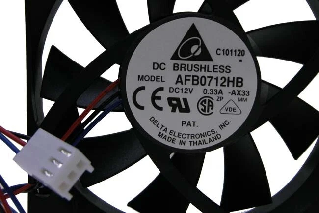 AFB0712HB AX33 12V 0.33A Cooling Fan 3-Pin Speed Sensor (New Genuine Part) - Image 4 of 4