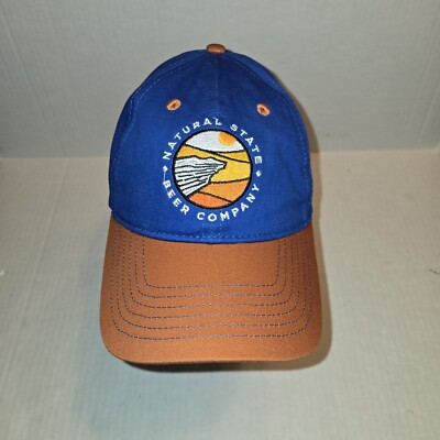 Natural State Beer Co. Hat Adjustable Strapback Blue Rust Nwot