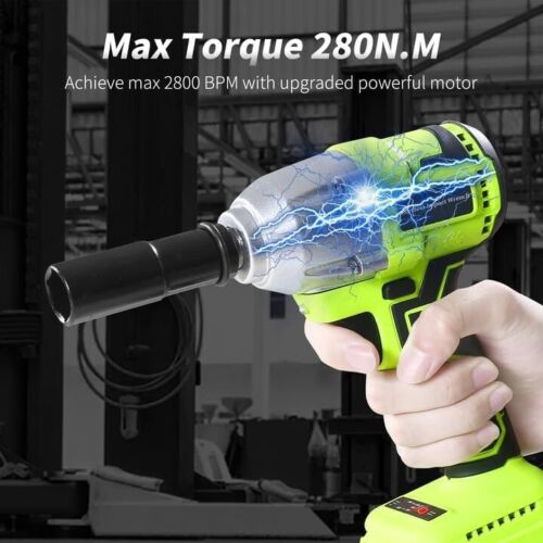 Pistola Llave de Impacto SIN ESCOBILLAS Inalámbrica 20V Li-Ion 1/2"" Driver 2200RPM 2 BATERÍAS - Imagen 2 de 24