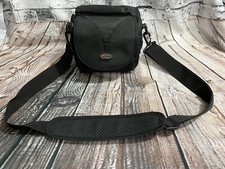 Lowepro Small Camera Bag Black Padded Shoulder Strap Back Fanny Loop Pockets