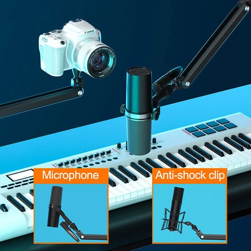 360° Microphone Arm Stand Suspension Boom Scissor Mic Stand for Shure SM7B - Picture 7 of 25