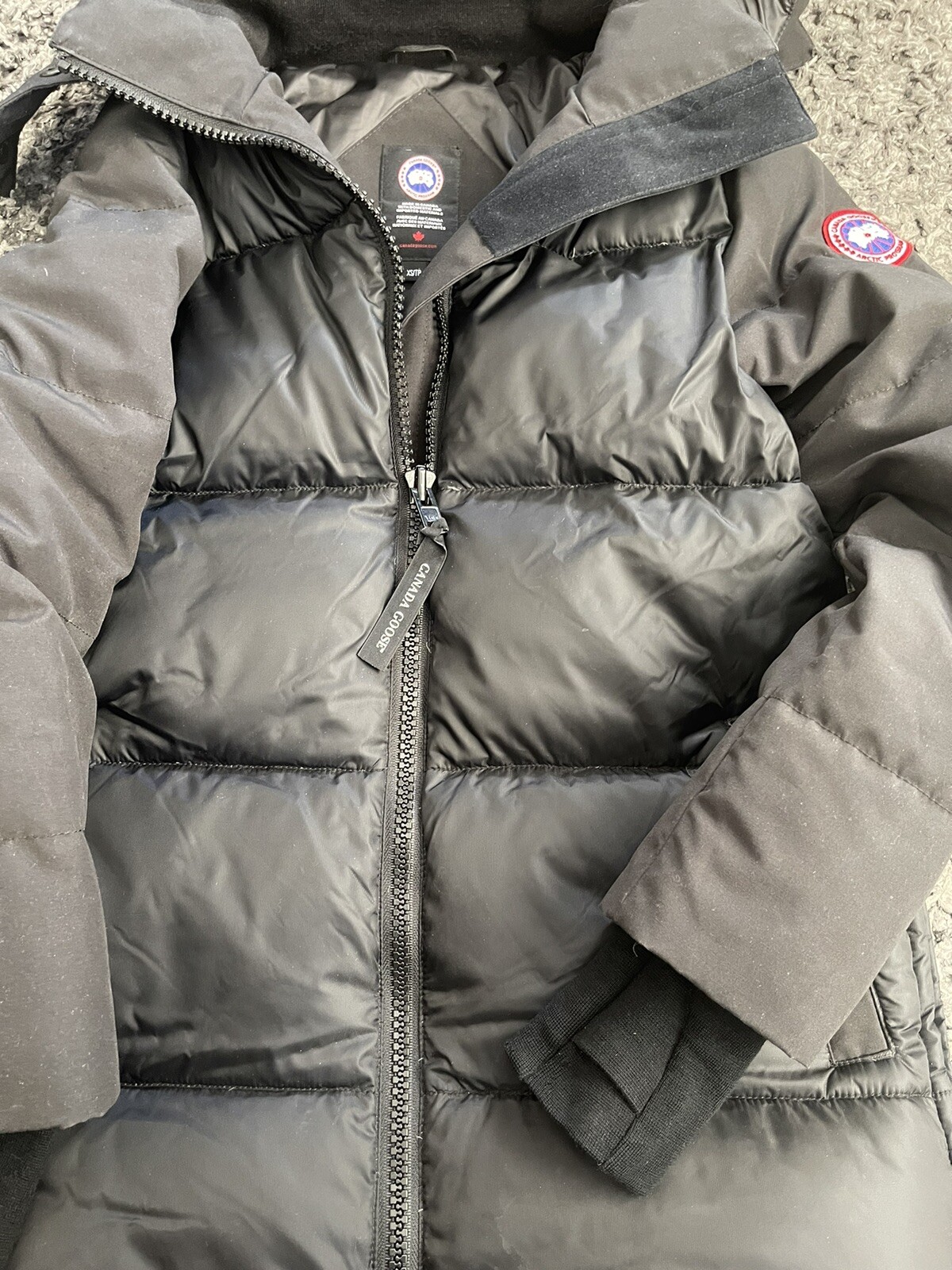 CANADA GOOSE Women Whitehorse Bordeaux Down Parka Black extra 3204LB small XS thumbnail 7