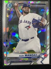 2021 Bowman Chrome Atomic Shimmer Refractor Alek Manoah #BCP-27 Blue Jays SP RC