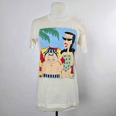 Vtg 90s Boris Badenov Natasha Fatale Miami Spies P.A.T Ward DeSantis M T-shirt