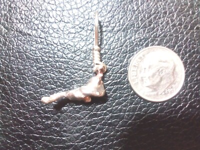 Solid Silver Freeform Nugget Pendant With Sterling Silver  Hand Wrapped Bail