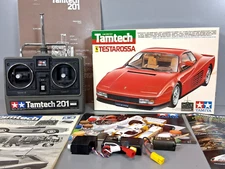 NEW 1987 Tamtech Tamiya 1/24 R/C Ferrari Testarossa Complete Kit #2110 ESC Radio