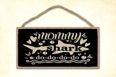 rustic antique style coffee mommy shark do do do do mothers day gift wood sign