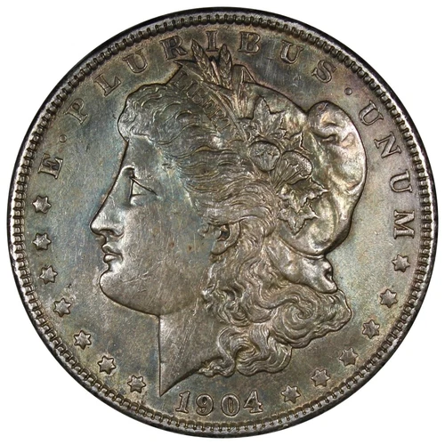 1904 Morgan Dollar AU Details Cleaned Toned Better Date $1 A1408